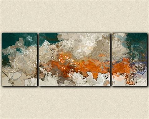 Extra Large Triptych Abstract Art 30x80 To 34x90 Canvas Print Etsy