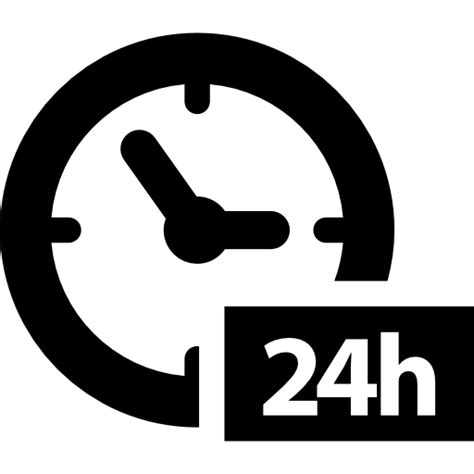 24 시간 시계 기호 무료 상업개 아이콘