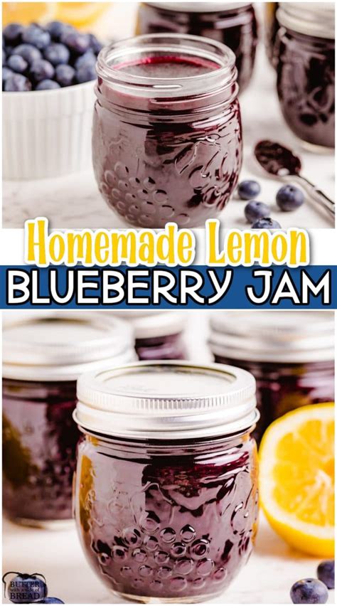 Lemon Blueberry Jam Butter With A Side Of Bread