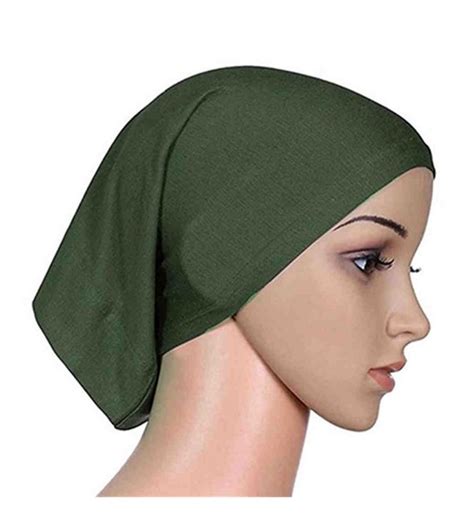 Womens Muslim Islamic Solid Cotton Hijab Cap Head Scarf Shawl Turban Headbands 6 Cl184tx0usg