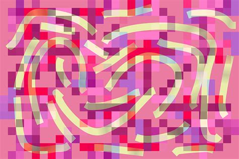 Pixelation Squiggles Layered Digital Art By John Buttons Pixels