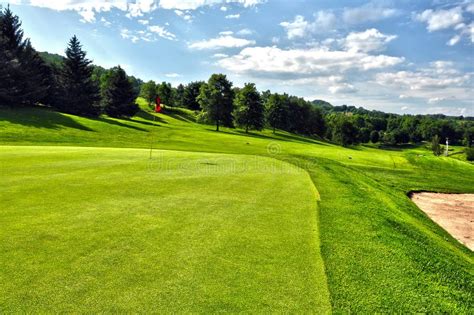 Golf Course In A Sunny Summer Day With Clear Sky Stock Images Image