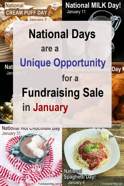 January National Days Fundraising Ideas Fundraiser Alley