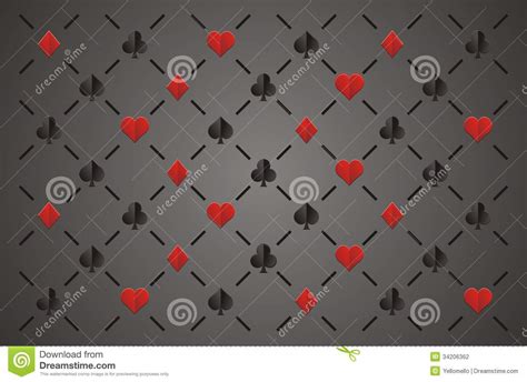 Clubs Diamonds Hearts And Spades Elegant Seamless Pattern Stock