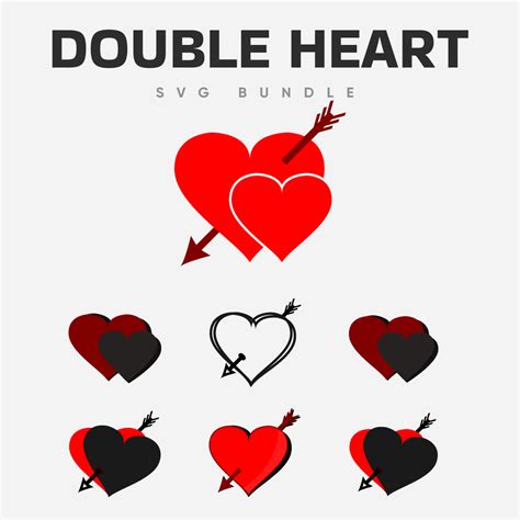 Double Heart Svg Heart Svg Bundle Hand Drawn Open Heart Svg Etsy My