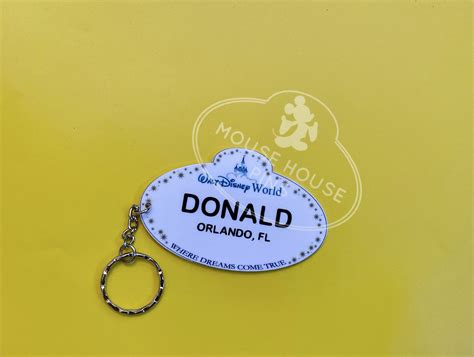 Personalised Walt Disney World Castmember Style Badge Keychain Etsy