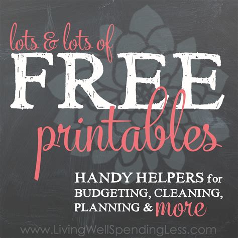 Free Printables Square Living Well Spending Less Free Printables