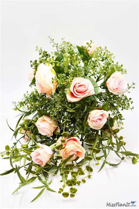 Diy Cascading Wedding Bouquet With Beautiful Blush Flowers