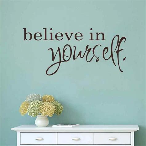 Believe In Yourself Inspirational Wall Decals Girls Room Wall Decals