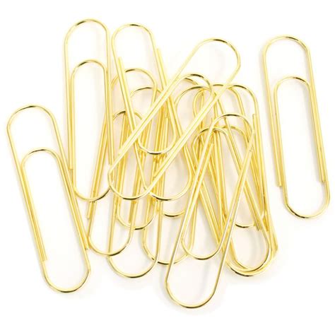 Jumbo Paper Clips Set Of 12 Gold Carefullycrafted