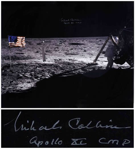 Buy 16 X 20 Color Apollo 11 Michael Collins Signed Photo Dark Autograph