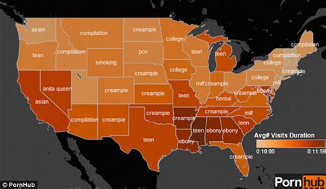 Porn Map Of America New Yorkers Search For College While The South