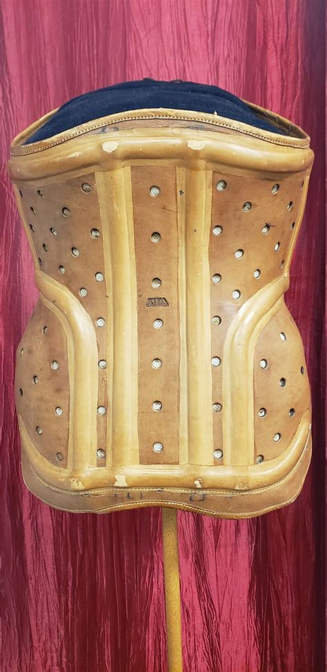 Vintage Antique Leather Corset Bustier Medical Back Brace Etsy