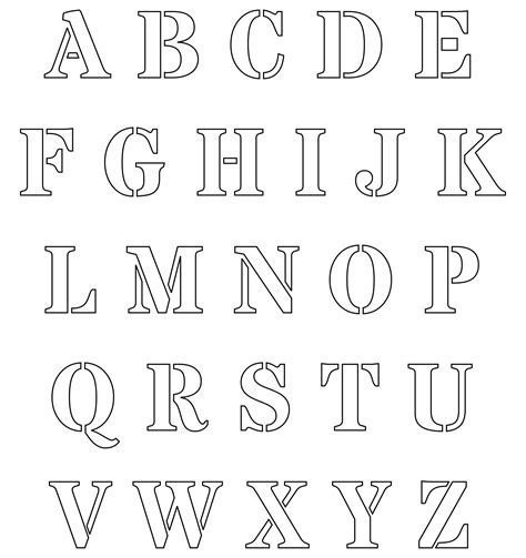 Cut Out Printable Letter Stencils Customize And Print