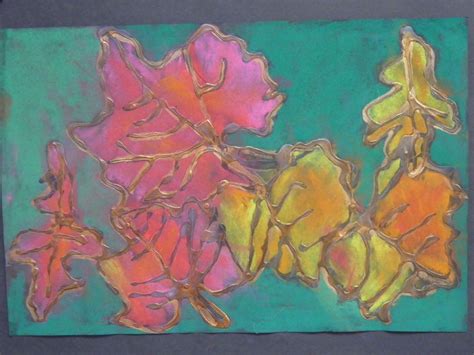 The Smartteacher Resource Mixed Media And Pastel Leaves
