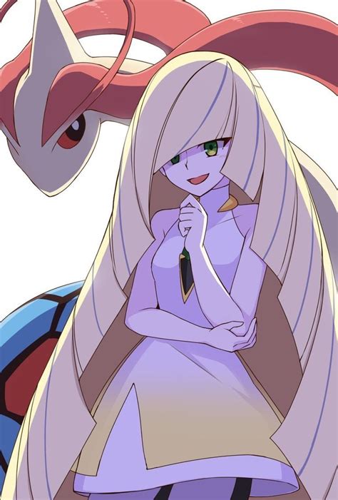 Lusamine And Milotic Pokemon Characters Pokemon Pictures Cute Pokemon