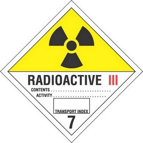 4 X 4 Radioactive 3 Dot Class 7 Hazard Labels 500 Per Roll