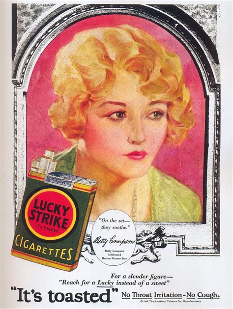 Vintage Ads Lucky Strike Betty Compson 1929