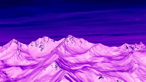 Download 1366x768 Wallpaper Pink Mountains Peaks Glacier Aerial View