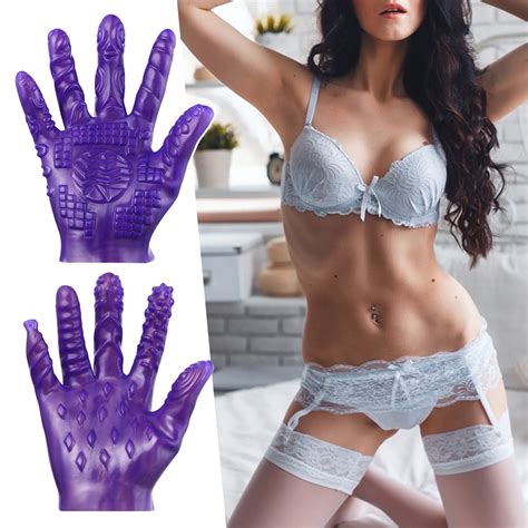 Travelwant Male Female Massage Tool Soft Flirting Massage Glove Men Ribbed Teasing Gloves