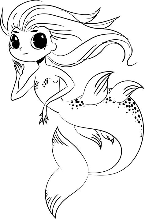 Mermaid Line Drawing At Explore Collection Of