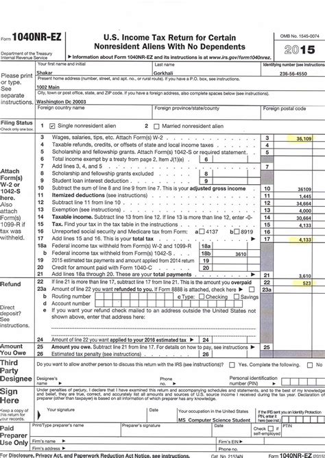 Irs Tax Forms 1040ez 2016 Universal Network