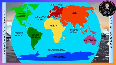 Continents And Oceans Map For Kids