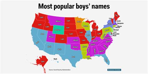 Most Popular Baby Names In Every State 2014 Business Insider