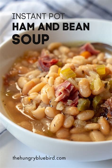 Instant Pot Ham And White Bean Soup No Presoaking Dry Beans Recipe