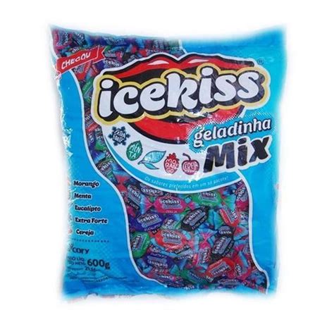 Bala Icekiss Geladinha 600g Sabores Caixa Com 12 Pacotes Balas