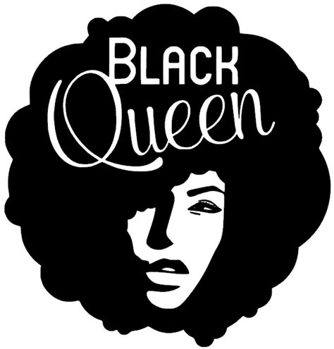 2 Qty Black Queen In Afro Face Silhouette Vinyl Transfer Texas