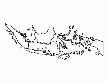 Indonesia Outline Pattern Template Shape Printable Patternuniverse