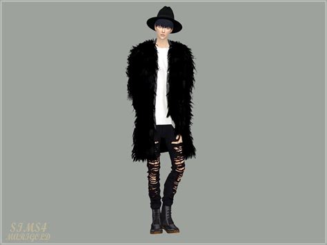 My Sims 4 Blog Accessory Long Fur Jackets For Males And Females By