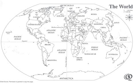 Printable World Map To Label Printable Blank World