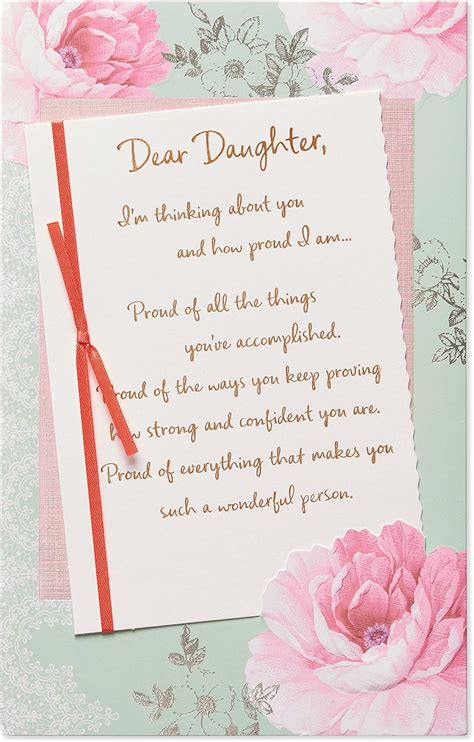 American Greetings Birthday Card For Daughter Pink Floral Amazonca Office Products