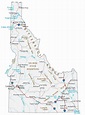 Idaho State Map - Places and Landmarks - GIS Geography