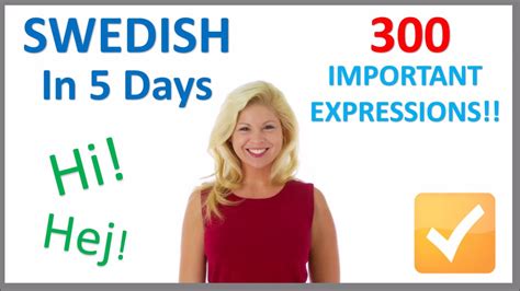 Learn Swedish In 5 Days Conversation For Beginners Youtube