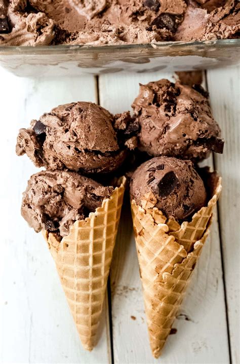 Homemade Chocolate Chunk Ice Cream