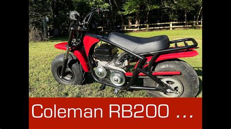 Coleman Rb Mini Bike Intro Overview Status Youtube