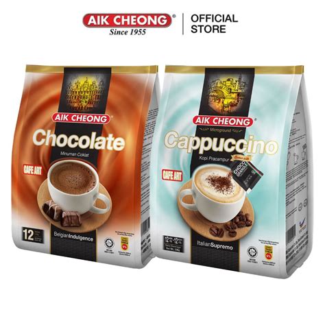 Aik Cheong Cafe Art Hot Chocolate 480g Aik Cheong Cappuccino 300g