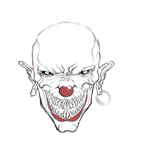 39 high quality collection of killer clown drawings by clipartmag. Evil Skull Coloring Pages | Evil Clown drawings | Drawing ...