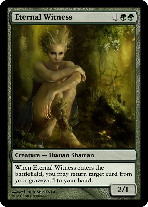 Eternal Witness Magic The Gathering Cards Mtg Altered Art Magic The