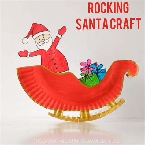 Rocking Santa Claus Sleigh Paper Plate Craft Video Christmas Crafts