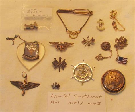 Sold Price 15 Mostly Ww2 Sweetheart Military Pins And More Invalid