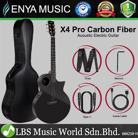 Enya X4 Pro 41 Inch Carbon Fiber Acoustic Electric Guitar With Built In Tuner Lbs Music World