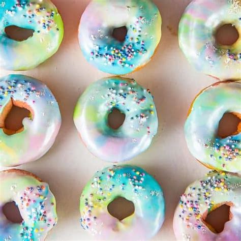 Mini Unicorn Rainbow Donuts Mini Rainbow Donuts With Unicorn Glaze