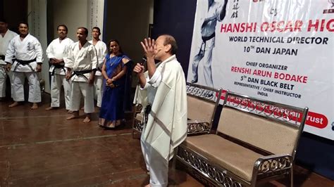 Hanshi Oscar Higa Speech Karate Kobudo Seminar Mumbai Youtube
