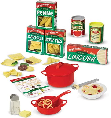 Melissa And Doug Prepare And Serve Pasta Play Food Set Wooden Play Food