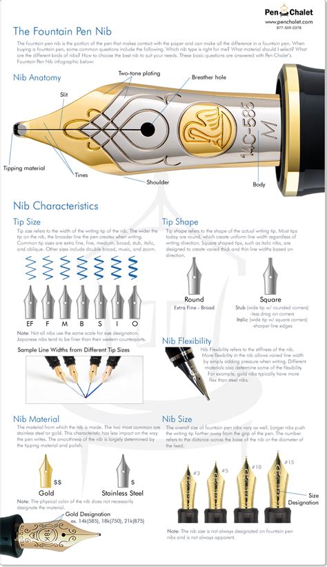 Fountain Pen Nib Infographic By Pen Chalet