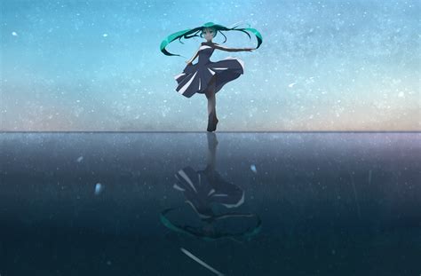 Hatsune Miku Third Party Edit Vocaloid Water Anime Wallpapers